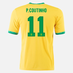 Brasilien Philippe Coutinho 11 Heim Trikot Home 20-21 - Kurzarm